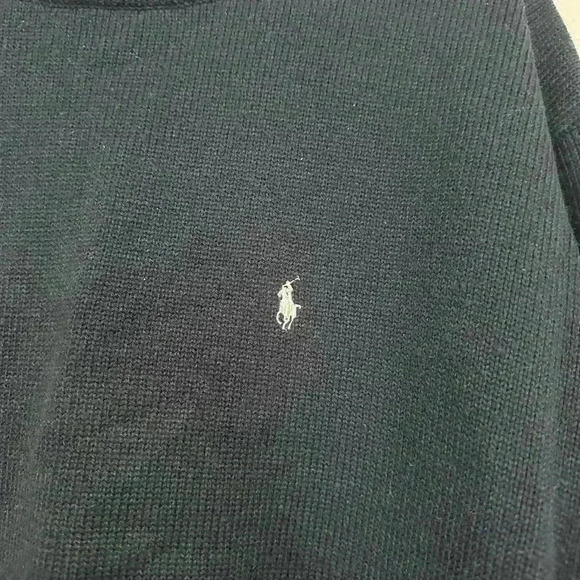 204. Men’s Ralph Lauren Polo Shirt Size X-Large Solid Blue With Logo - Picture 7 of 8